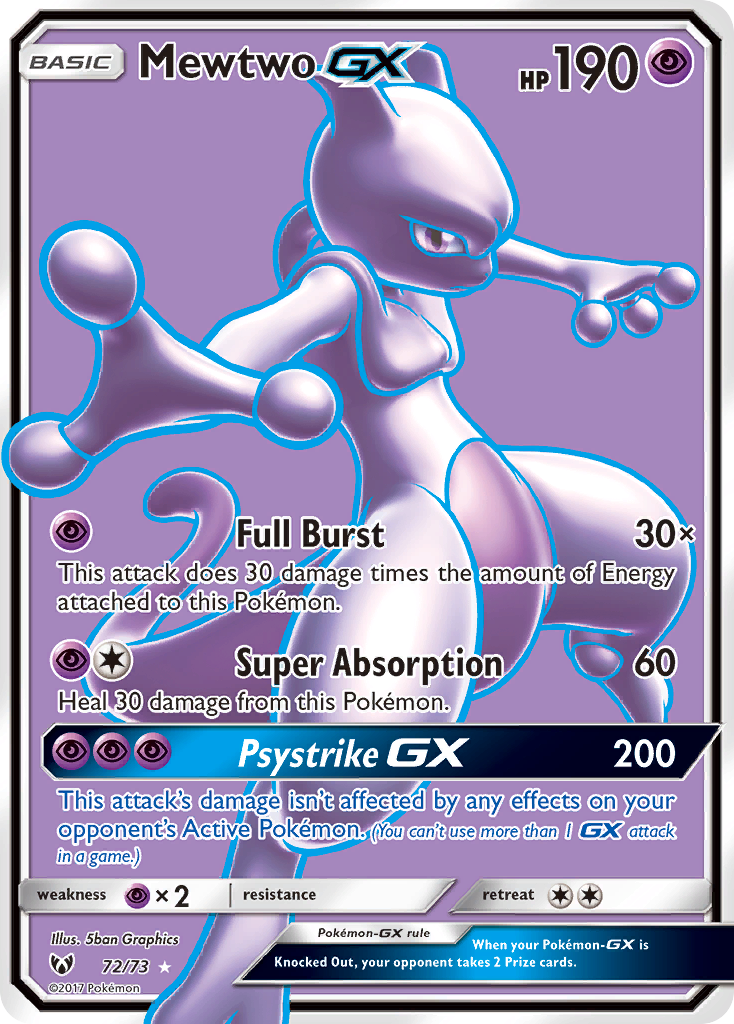 Mewtwo GX (72/73) [Sun & Moon: Shining Legends] | Gamers Paradise