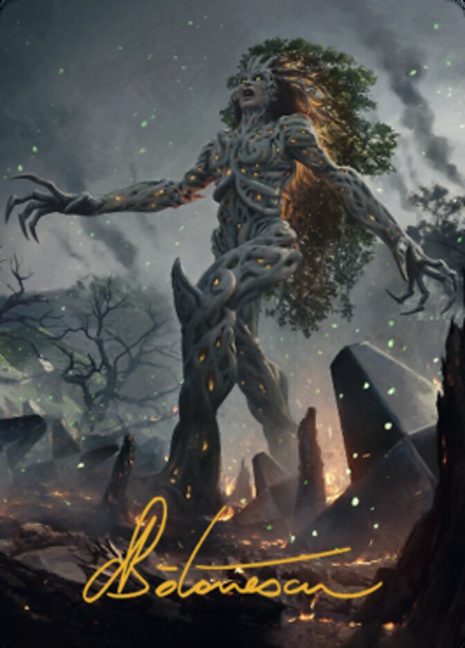 Titania, Gaea Incarnate Art Card (Gold-Stamped Signature) [The Brothers' War Art Series] | Gamers Paradise