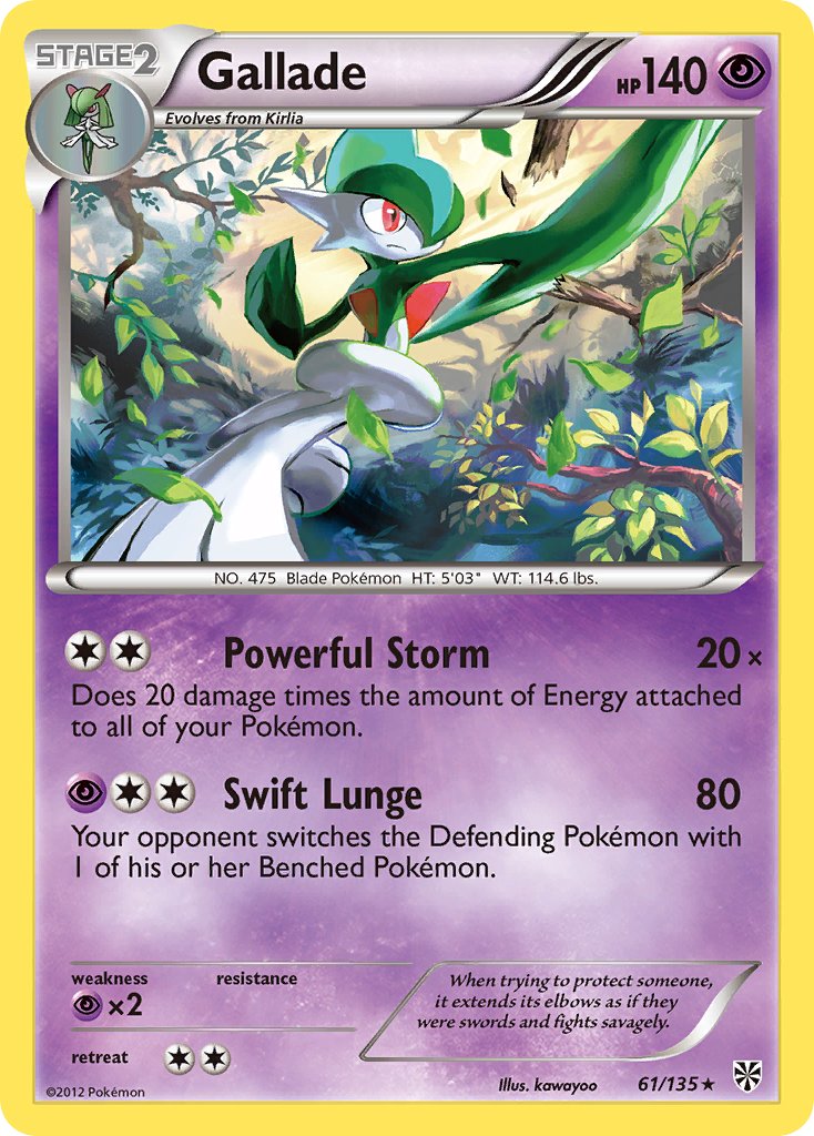 Gallade (61/135) (Cosmos Holo) (Blister Exclusive) [Black & White: Plasma Storm] | Gamers Paradise
