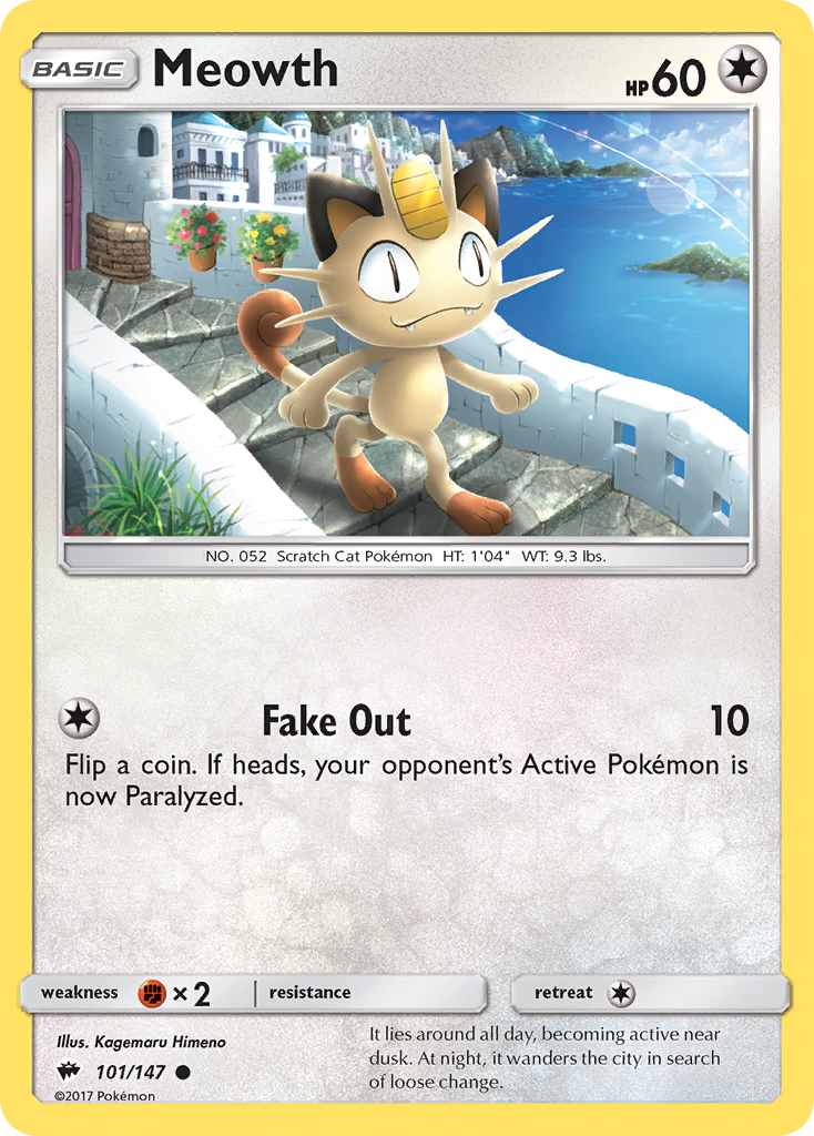 Meowth (101/147) [Sun & Moon: Burning Shadows] | Gamers Paradise