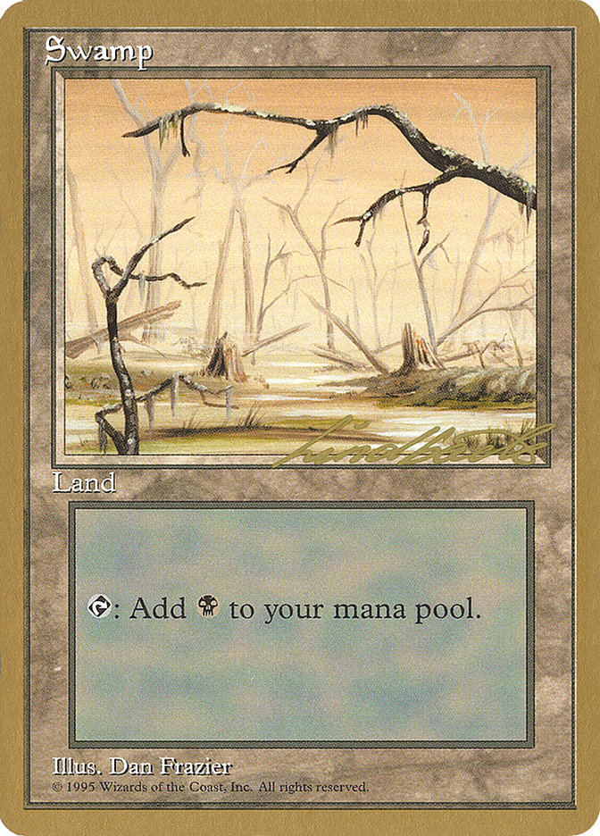 Swamp (ll370) (Leon Lindback) [Pro Tour Collector Set] | Gamers Paradise