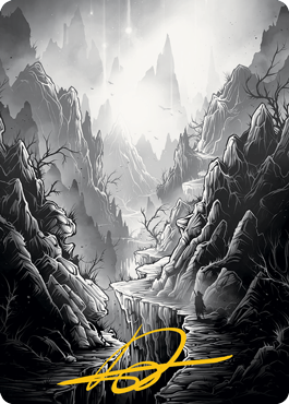 Mountain Art Card (Gold-Stamped Signature) [Innistrad: Midnight Hunt Art Series] | Gamers Paradise
