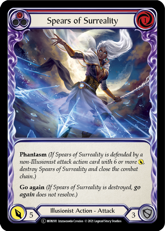 Spears of Surreality (Red) [U-MON101-RF] Unlimited Rainbow Foil | Gamers Paradise