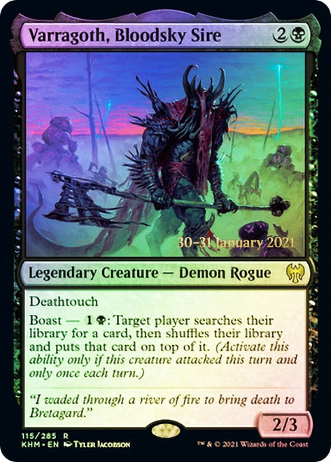 Varragoth, Bloodsky Sire [Kaldheim Prerelease Promos] | Gamers Paradise