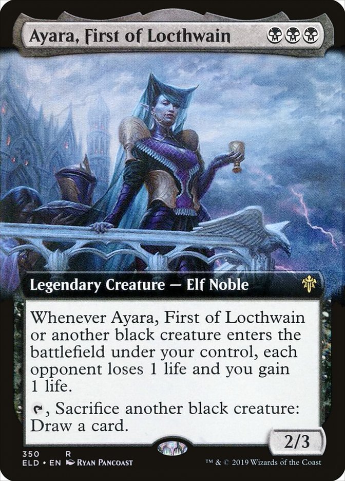 Ayara, First of Locthwain (Extended Art) [Throne of Eldraine] | Gamers Paradise