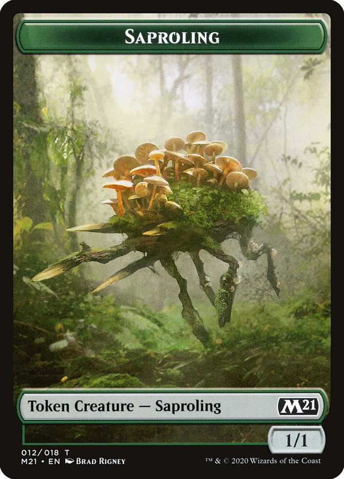 Angel // Saproling Double-Sided Token [Core Set 2021 Tokens] | Gamers Paradise
