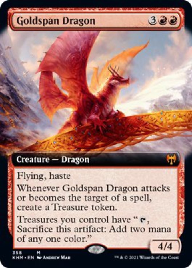 Goldspan Dragon (Extended Art) [Kaldheim] | Gamers Paradise