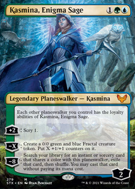 Kasmina, Enigma Sage (Borderless) [Strixhaven: School of Mages] | Gamers Paradise