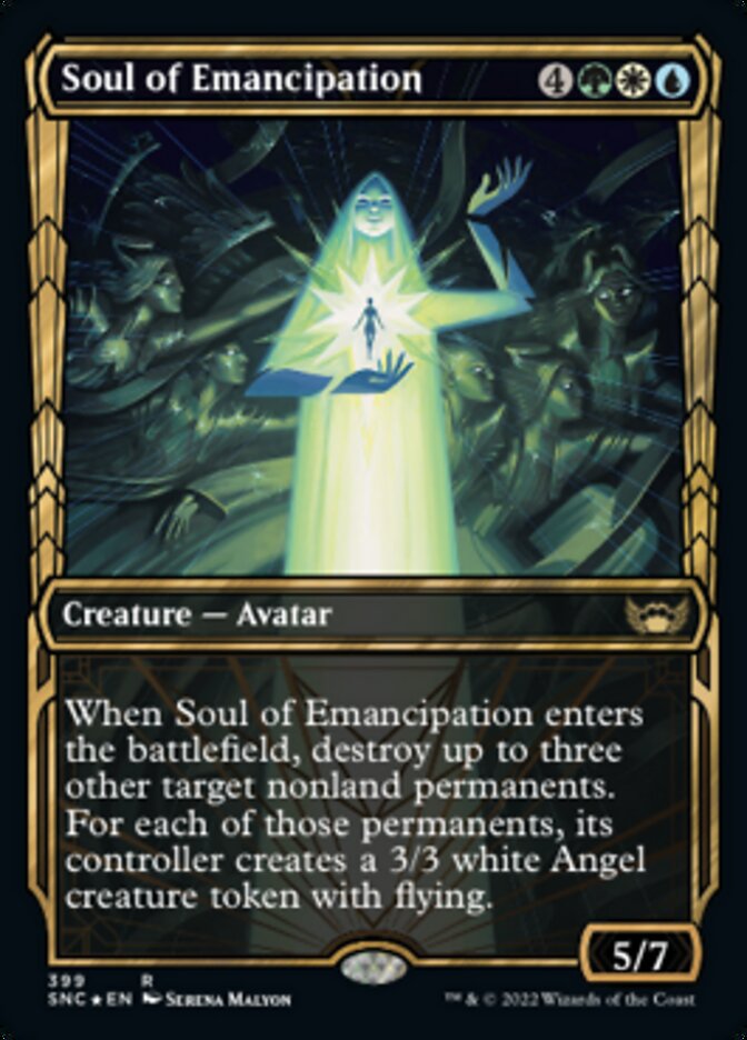 Soul of Emancipation (Showcase Golden Age Gilded Foil) [Streets of New Capenna] | Gamers Paradise