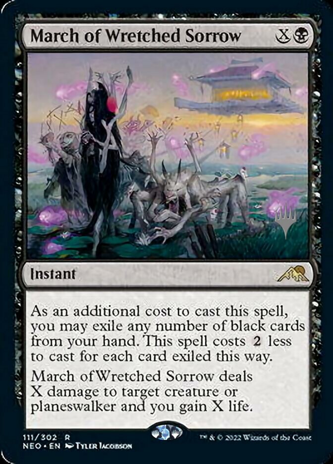 March of Wretched Sorrow (Promo Pack) [Kamigawa: Neon Dynasty Promos] | Gamers Paradise