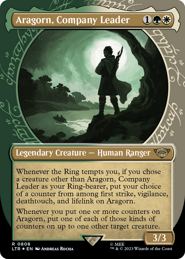 Aragorn, Company Leader (Showcase) (Surge Foil) [The Lord of the Rings: Tales of Middle-Earth] | Gamers Paradise
