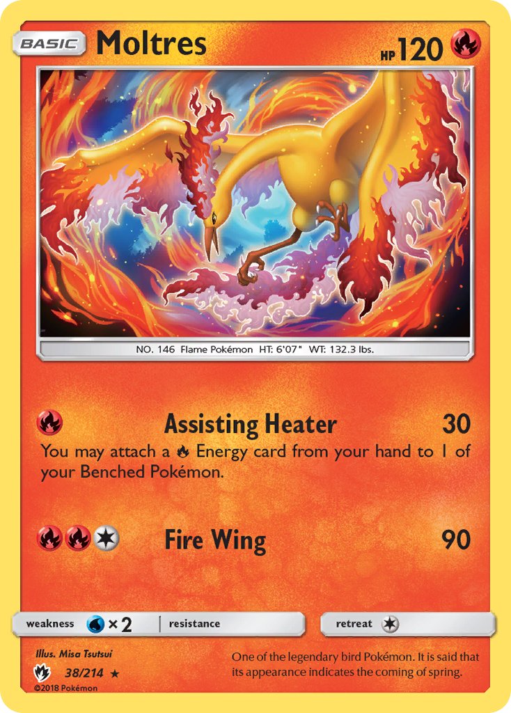 Moltres (38/214) (Let's Play, Eevee) Cracked Ice Holo) (Theme Deck Exclusive) [Sun & Moon: Lost Thunder] | Gamers Paradise