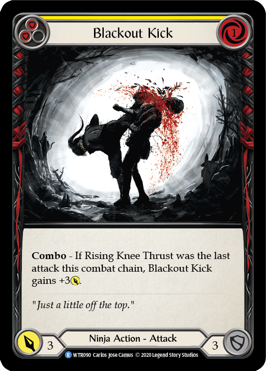 Blackout Kick (Yellow) [U-WTR090] (Welcome to Rathe Unlimited)  Unlimited Rainbow Foil | Gamers Paradise