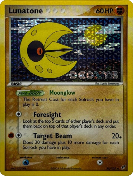 lunatone pokemon card price Lunatone (36/107) (Stamped) [EX: Deoxys] – Gamers Paradise