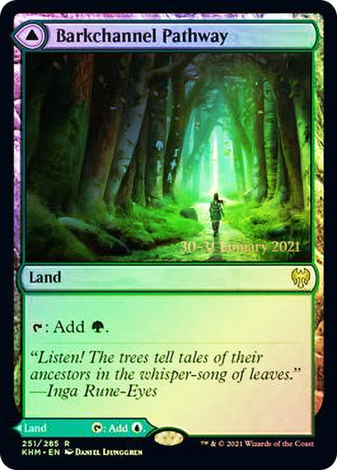 Barkchannel Pathway // Tidechannel Pathway [Kaldheim Prerelease Promos] | Gamers Paradise