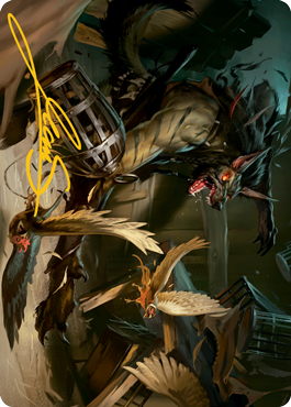 Wing Shredder Art Card (Gold-Stamped Signature) [Innistrad: Midnight Hunt Art Series] | Gamers Paradise