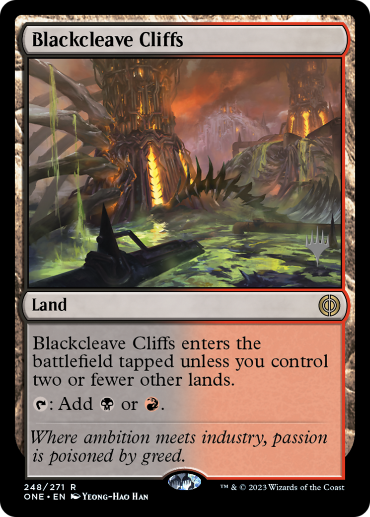 Blackcleave Cliffs (Promo Pack) [Phyrexia: All Will Be One Promos] | Gamers Paradise