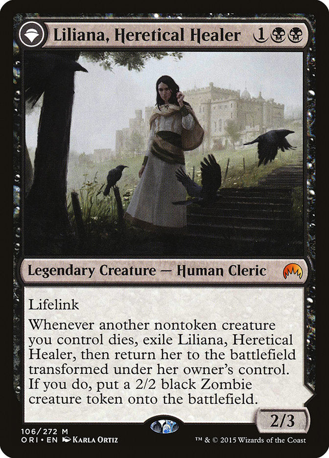 Liliana, Heretical Healer // Liliana, Defiant Necromancer [Magic Origins] | Gamers Paradise
