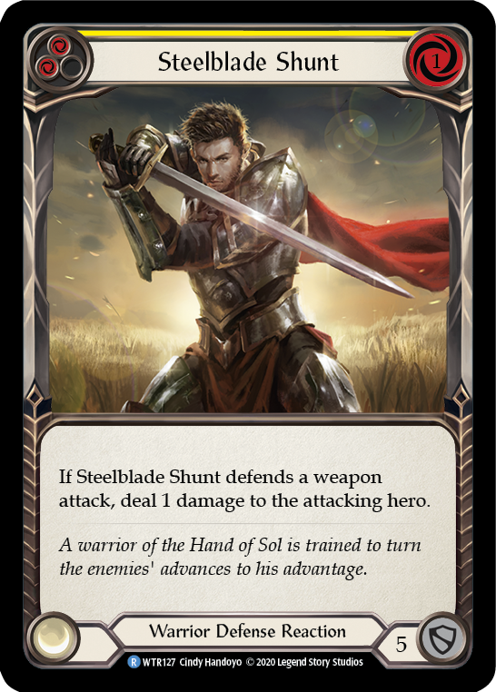 Steelblade Shunt (Yellow) [U-WTR127] (Welcome to Rathe Unlimited)  Unlimited Rainbow Foil | Gamers Paradise