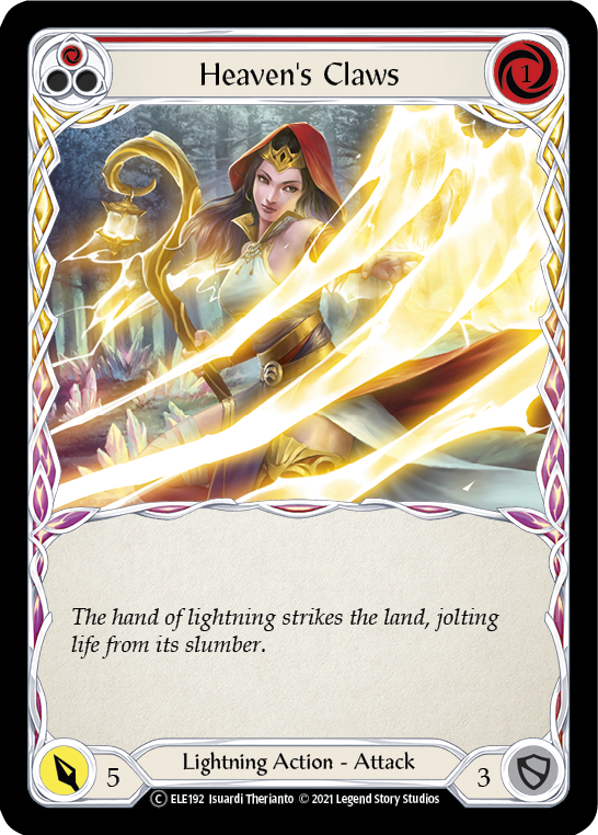 Heaven's Claws (Red) [U-ELE192] Unlimited Rainbow Foil | Gamers Paradise