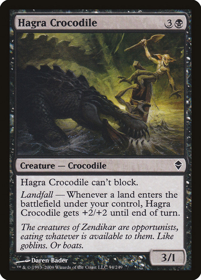 Hagra Crocodile [Zendikar] | Gamers Paradise