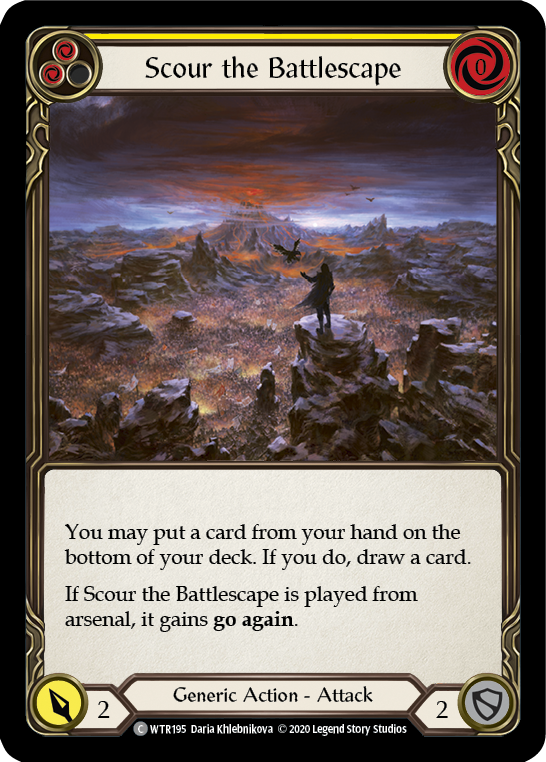 Scour the Battlescape (Yellow) [U-WTR195] (Welcome to Rathe Unlimited)  Unlimited Rainbow Foil | Gamers Paradise