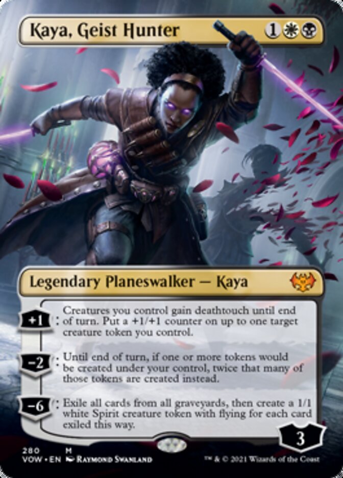 Kaya, Geist Hunter (Borderless) [Innistrad: Crimson Vow] | Gamers Paradise