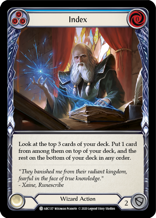 Index (Blue) [U-ARC137] Unlimited Rainbow Foil | Gamers Paradise