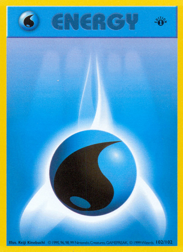 Water Energy (102/102) (Shadowless) [Base Set 1st Edition] | Gamers Paradise