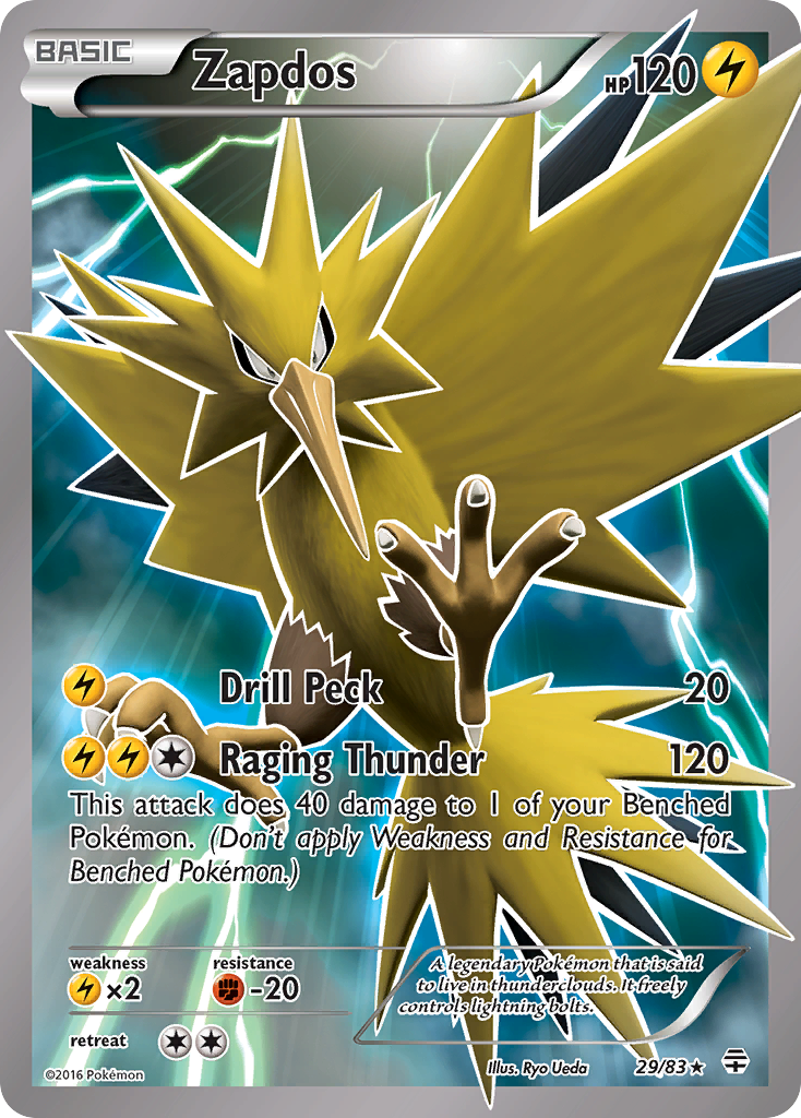 Pokemon Generations Ultra Rare Zapdos #29 Pokemon Generations Ultra Rare Zapdos #29