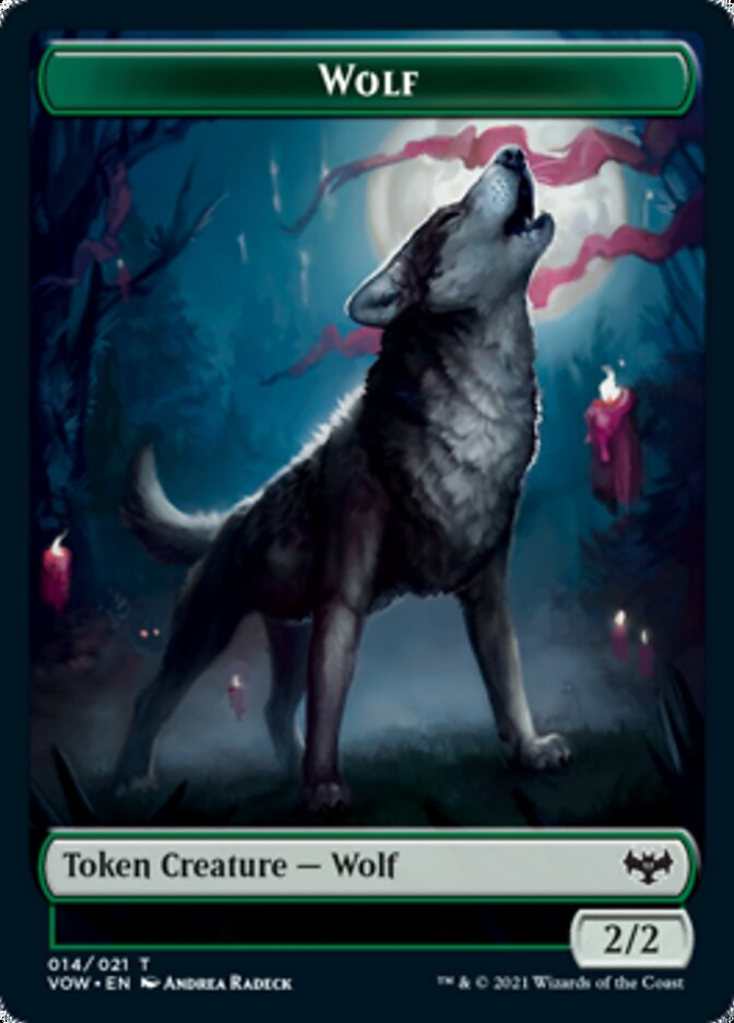 Blood // Wolf (014) Double-Sided Token [Innistrad: Crimson Vow Tokens] | Gamers Paradise