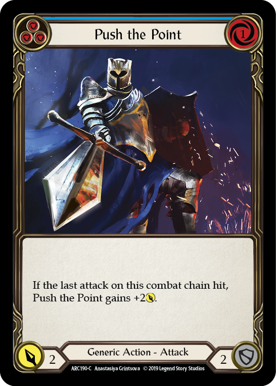 Push the Point (Blue) [ARC190-C] 1st Edition Rainbow Foil | Gamers Paradise