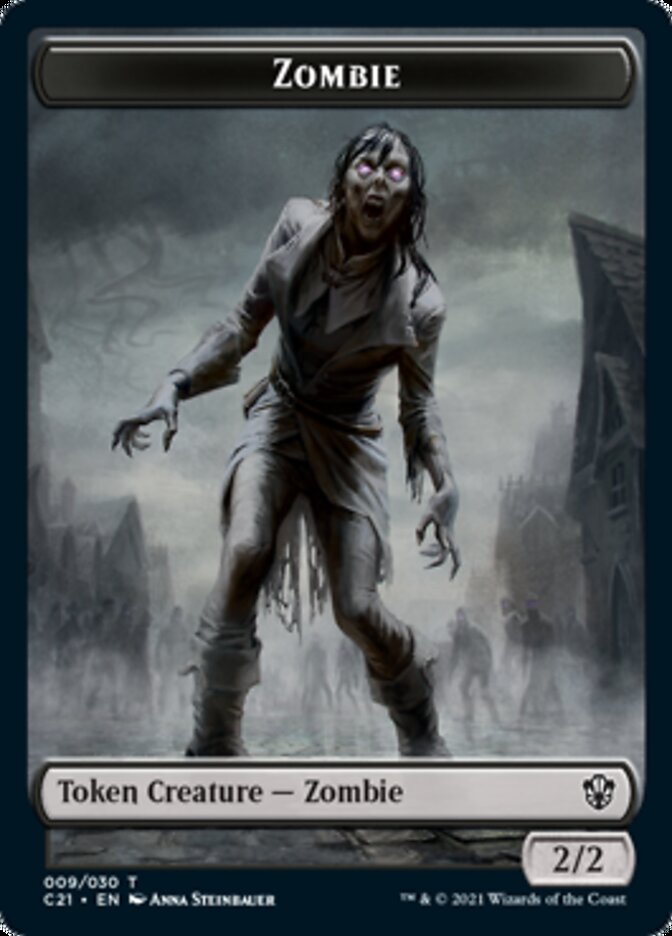Zombie // Spirit Double-Sided Token [Commander 2021 Tokens] | Gamers Paradise