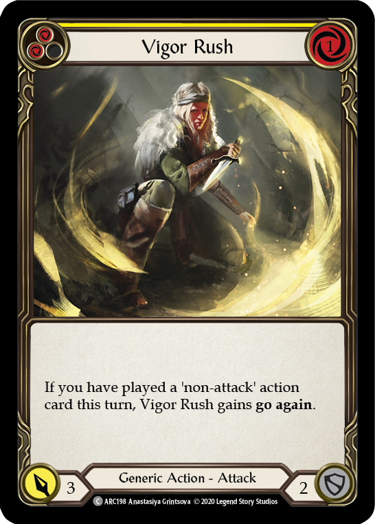 Vigor Rush (Yellow) [U-ARC198] Unlimited Normal | Gamers Paradise