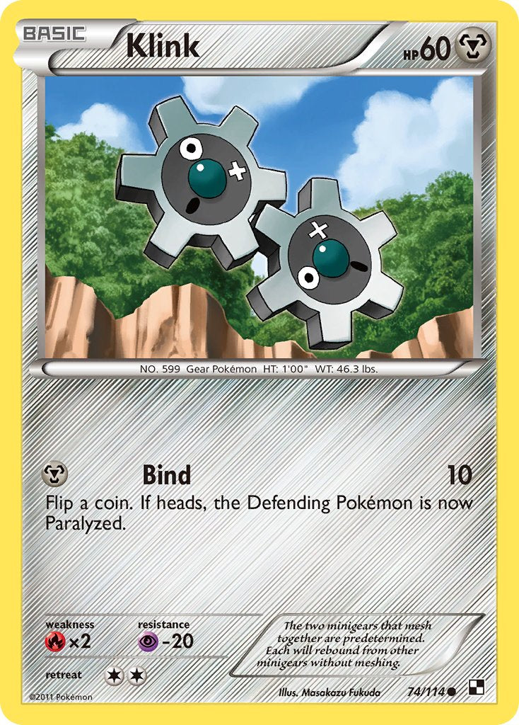 Klink (74/114) (Cracked Ice Holo) (Blister Exclusive) [Black & White: Base Set] | Gamers Paradise