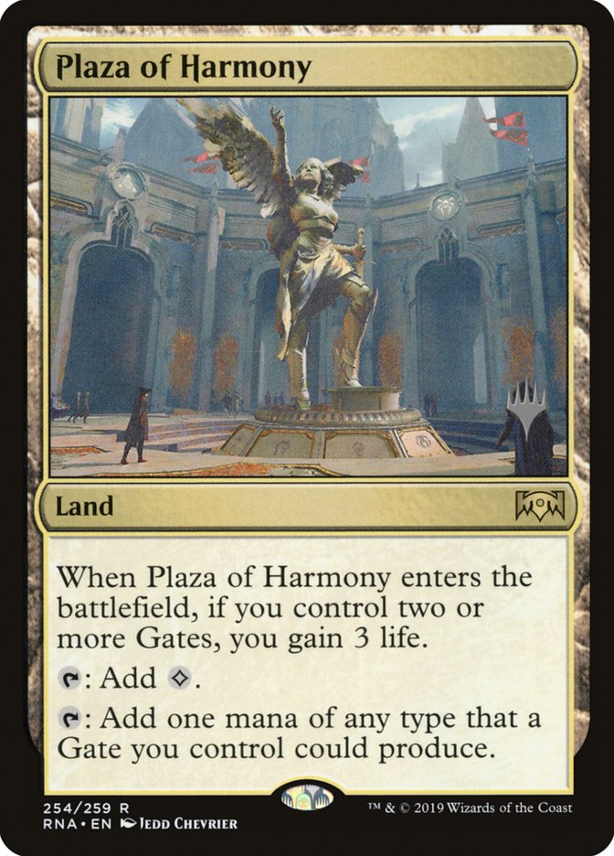 Plaza of Harmony (Promo Pack) [Ravnica Allegiance Promos] | Gamers Paradise