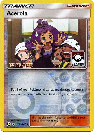 Acerola (112a/147) (League Promo 1st Place) [Sun & Moon: Burning Shadows] | Gamers Paradise