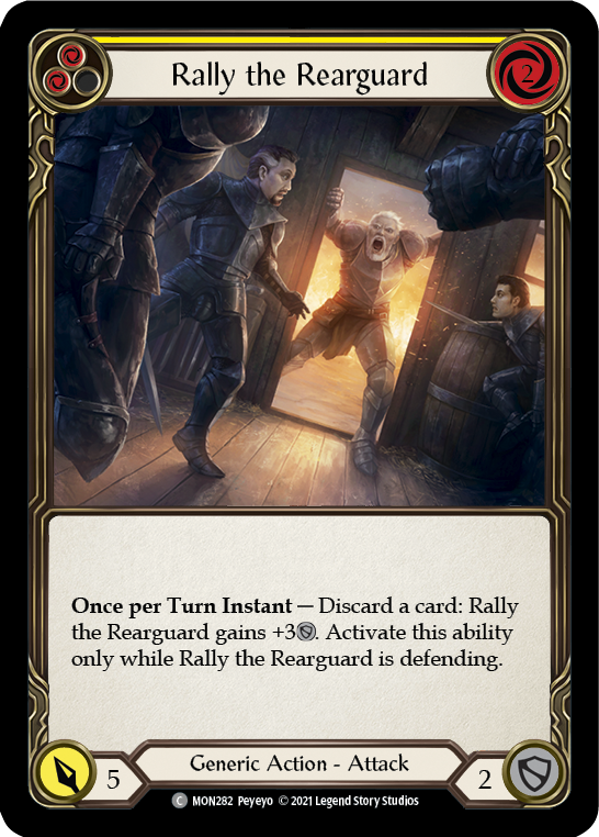 Rally the Rearguard (Yellow) [MON282-RF] 1st Edition Rainbow Foil | Gamers Paradise