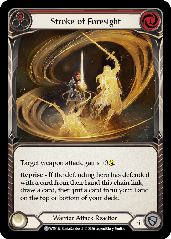 Stroke of Foresight (Red) [U-WTR138] (Welcome to Rathe Unlimited)  Unlimited Rainbow Foil | Gamers Paradise