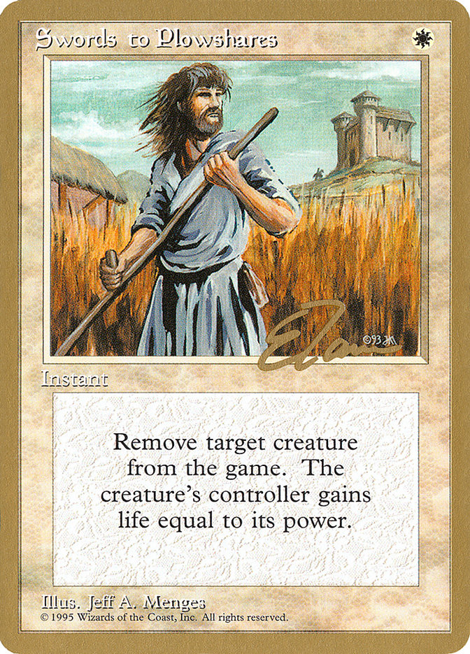 Swords to Plowshares (Eric Tam) [Pro Tour Collector Set] | Gamers Paradise