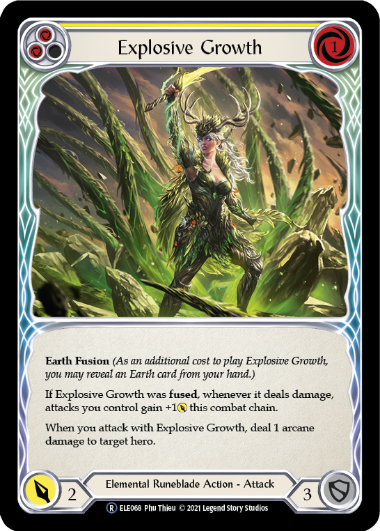Explosive Growth (Yellow) [U-ELE068] Unlimited Rainbow Foil | Gamers Paradise