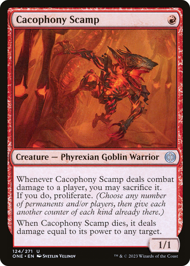 Cacophony Scamp [Phyrexia: All Will Be One] | Gamers Paradise