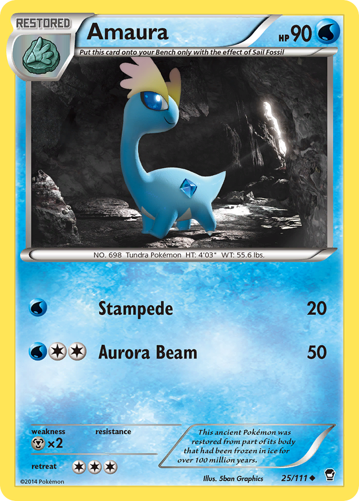 Amaura (25/111) [XY: Furious Fists] | Gamers Paradise