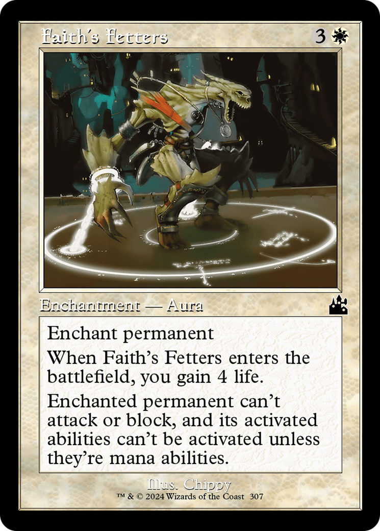 Faith's Fetters (Retro Frame) [Ravnica Remastered] | Gamers Paradise