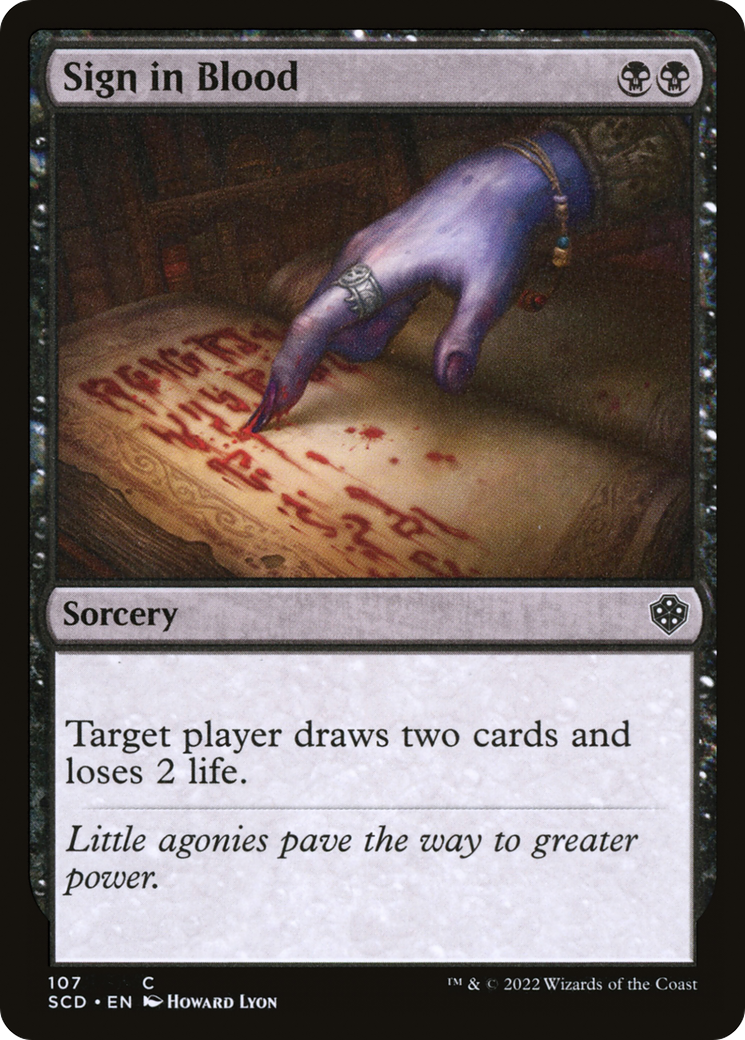 Sign in Blood [Starter Commander Decks] | Gamers Paradise