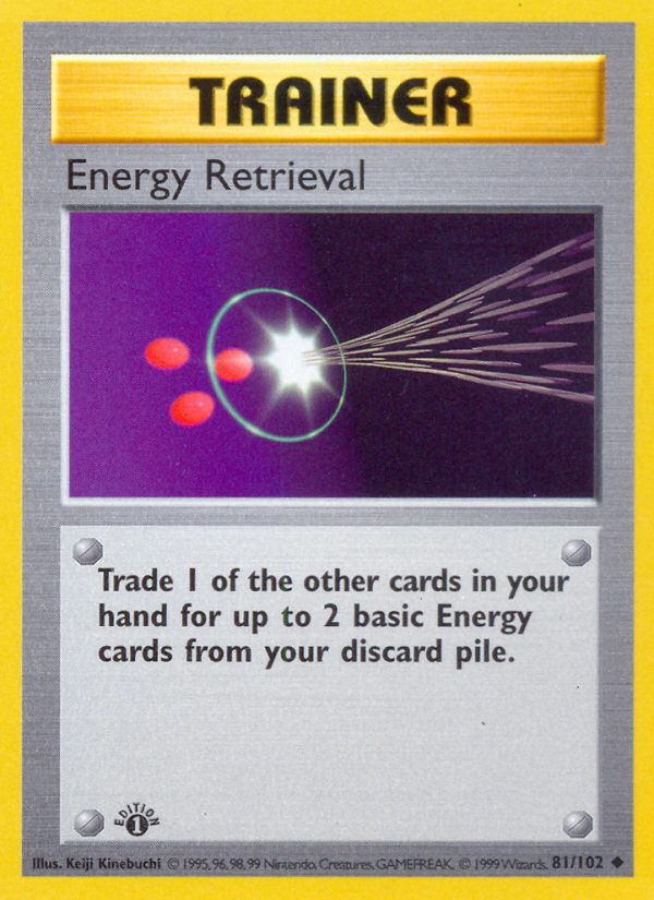 Energy Retrieval (81/102) (Shadowless) [Base Set 1st Edition] | Gamers Paradise