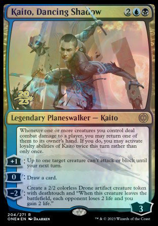 Kaito, Dancing Shadow [Phyrexia: All Will Be One Prerelease Promos] | Gamers Paradise