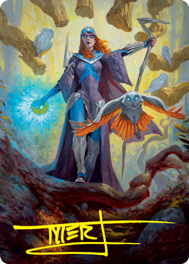 Kasmina, Enigma Sage Art Card (Gold-Stamped Signature) [Strixhaven: School of Mages Art Series] | Gamers Paradise