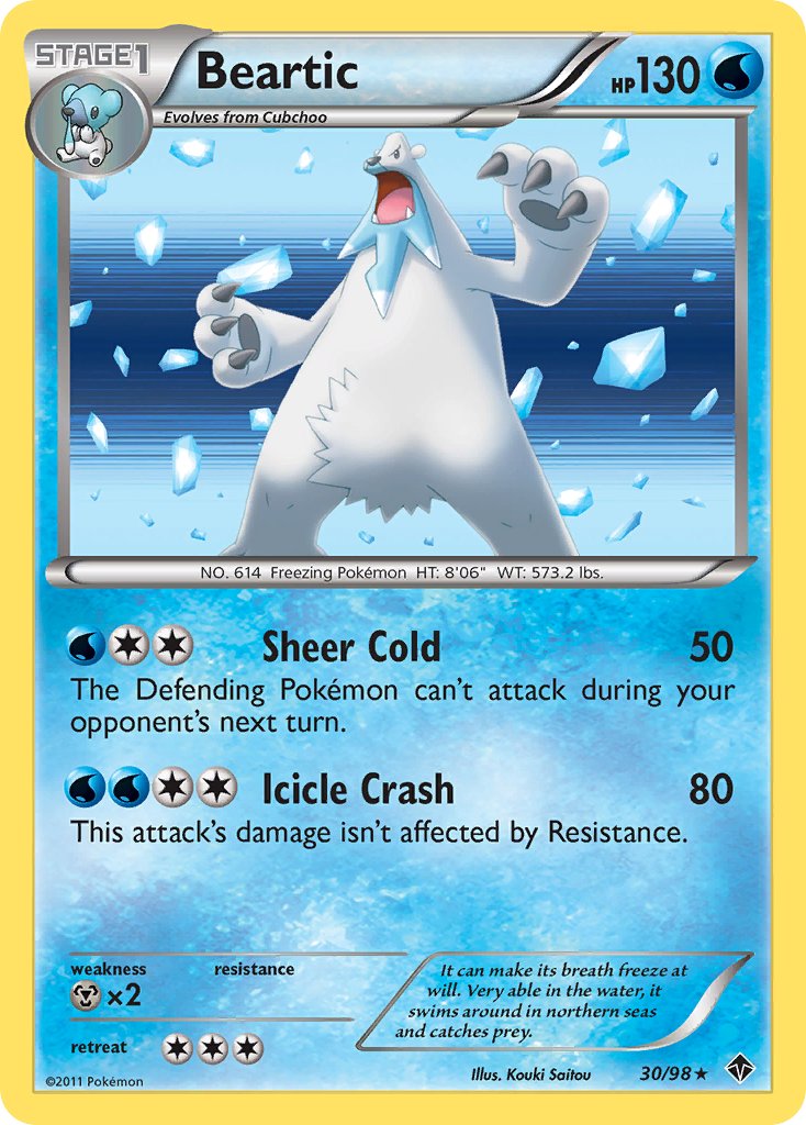 Beartic (30/98) (Cracked Ice Holo) (Blister Exclusive) [Black & White: Emerging Powers] | Gamers Paradise