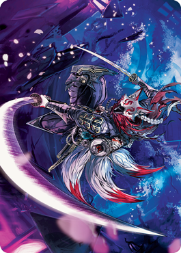 Blade-Blizzard Kitsune Art Card [Kamigawa: Neon Dynasty Art Series] | Gamers Paradise
